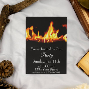 Convites A chama no partido do fogo convida