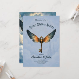 Convites A Chave da Eternidade – Asas Steampunk