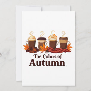 Convites A cor do outono Pumpkin Spice Coffee Fall