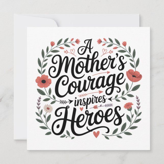 Convites A Coragem de uma Mãe Inspira Heróis (Frente)