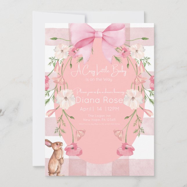 Convites A Cozy Little Baby Is on the Way Shower Invitation (Frente)