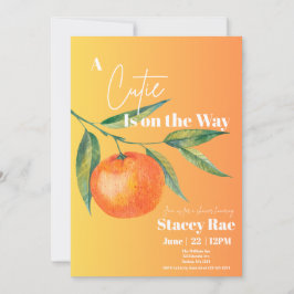 Convites A Cutie Is On The Way Baby Shower Invitation 