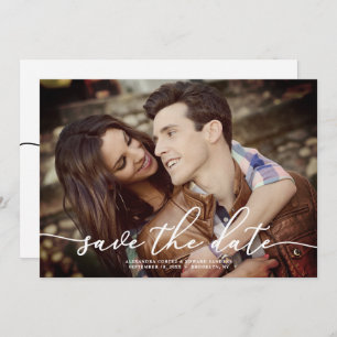 Convites A data para salvar a foto do Rosa elegante