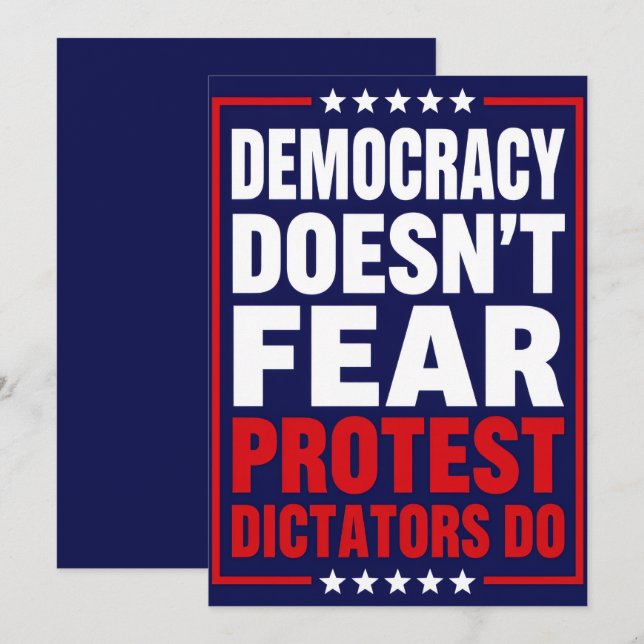 Convites A Democracia Não Tem Medo de Protesto, Ditadores S (Frente/Verso)