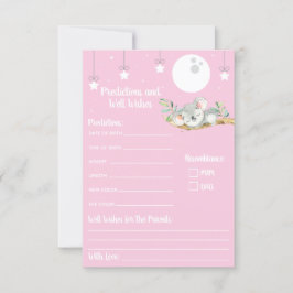 Convites A Dormir nas Previsões do Chá de fraldas Koala e B