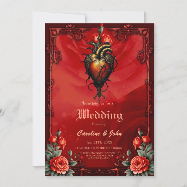 Convites A elegância gótica do coração (Frente)