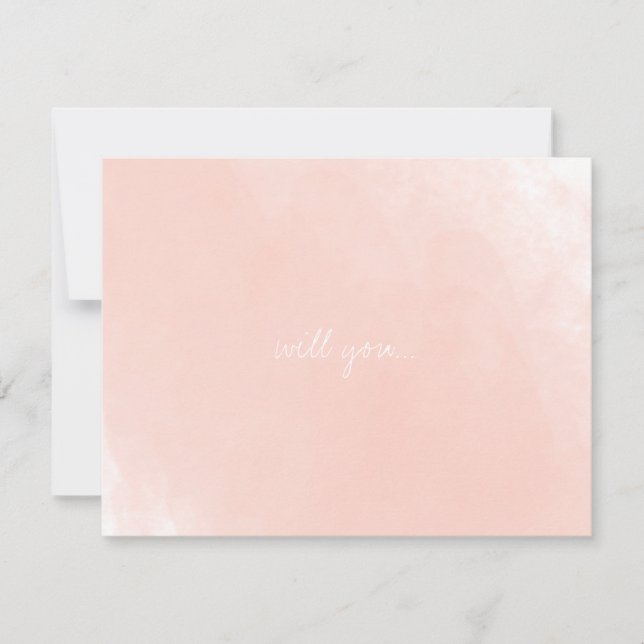 Convites A Elegante Watercolor Será Minha Madrinha de casam (Frente)