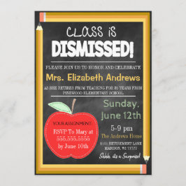 Convites A Escola de Chalkboard de Retirada de Professores