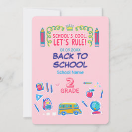 Convites A escola é demais vamos dominar Segunda Série De v