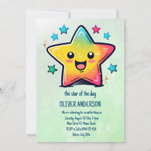 Convites A estrela do dia Aniversário