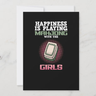 Convites A Felicidade Está Jogando Jogos Jogadores De Mahjo
