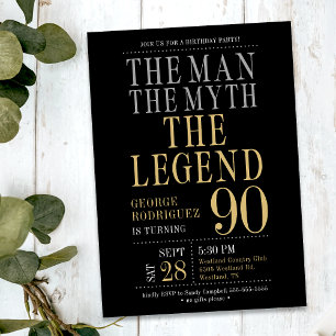 Convites A Festa de 90 Anos do Homem O Mito A Lenda
