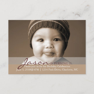 Convites A festa de aniversário convida | 1 de giro!