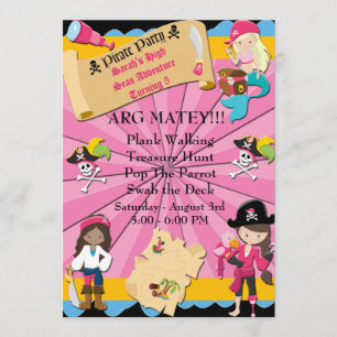 Convites A festa de aniversário da aventura do pirata das