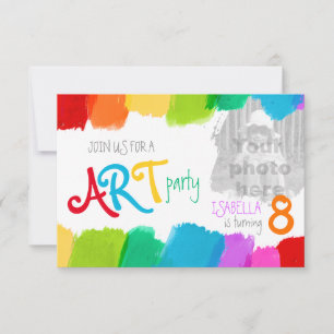 Convites A festa de aniversário da pintura do partido da