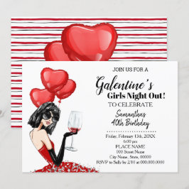 Convites A Festa de aniversário das garotas da Galentine