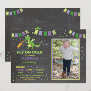 Convites A festa de aniversário do dragão convida a foto 