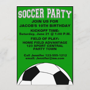 Convites A festa de aniversário do futebol caçoa o convit