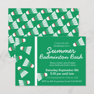 Convites A festa de bash de badminton de verão convida ver