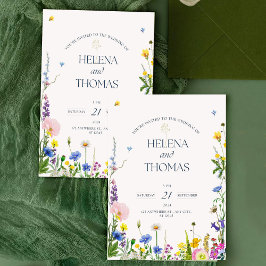 Convites à Festa de casamento de flor selvagem