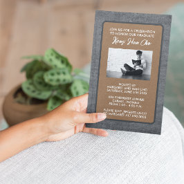 Convites à festa de formatura [Marrom]