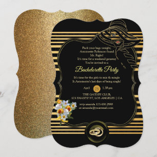Convites A Festa de solteira Gatsby do Excelente