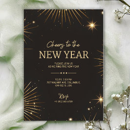 Convites A festive new year's invitation card