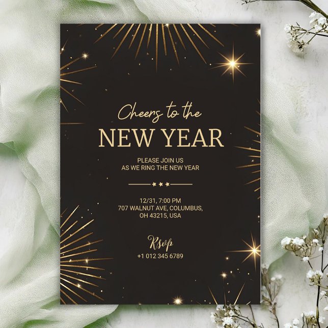 Convites A festive new year's invitation card (Criador carregado)