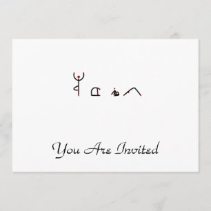 Convites A figura da vara da ioga levanta o YOGA. da