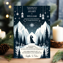 Convites A Floresta Russa é um Casamento no inverno Neve