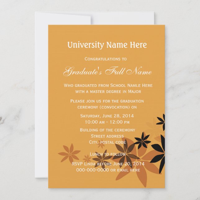 Convites à formatura (convocação) (Frente)