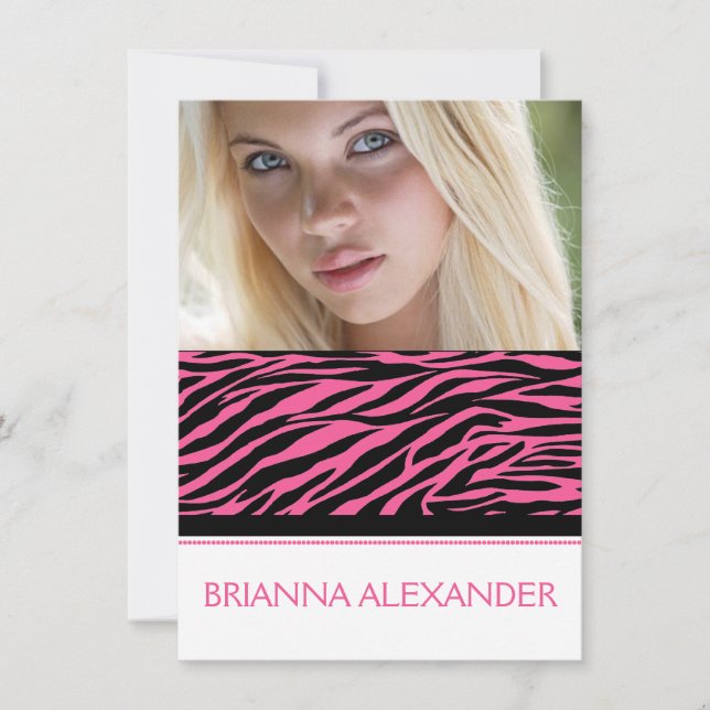 Convites A foto contemporânea chique do doce dezesseis (Frente)