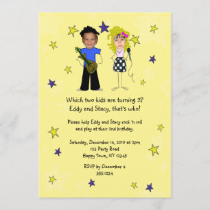 Convites A foto da festa de aniversário de Rockstar impor