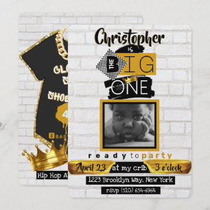 Convites A foto do primeiro aniversario do BIG One Hip Hop
