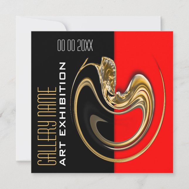 Convites A galeria da exposição da mostra da jóia da arte (Frente)