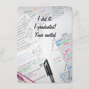 Convites A graduação convida o papel do reciclado