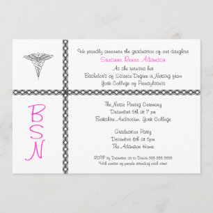 Convites A graduação da enfermeira convida BSN LPN RN