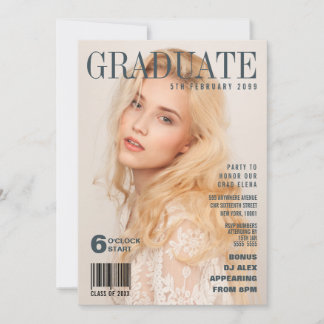 CONVITES A GRADUAÇÃO FINGE O PARTIDO DA CAPA DE REVISTA
