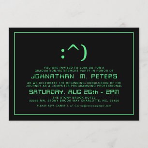 Convites A graduação mínima do programador da cara