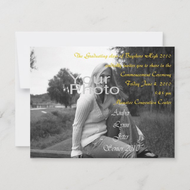 Convites A graduação personalizada do começo convida (Frente)