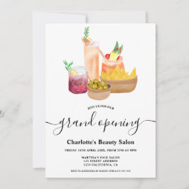 Convites A grande abertura de cocktails femininos modernos