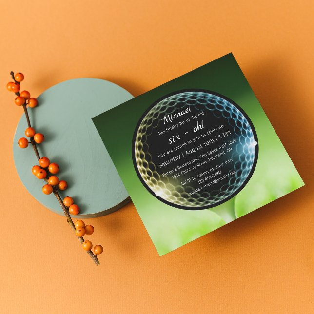 Convites A grande Festa de aniversário 60ª Golf de 60º Golf (Criador carregado)