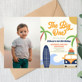 Convites A Grande Festa de primeiro aniversario Azul Surf d