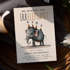 Convites A idade é o aniversário maravilhoso do IRRELEPHANT