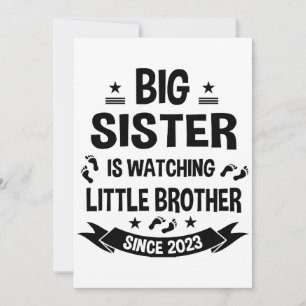 Convites A irmãzinha cuida do irmão mais velho.