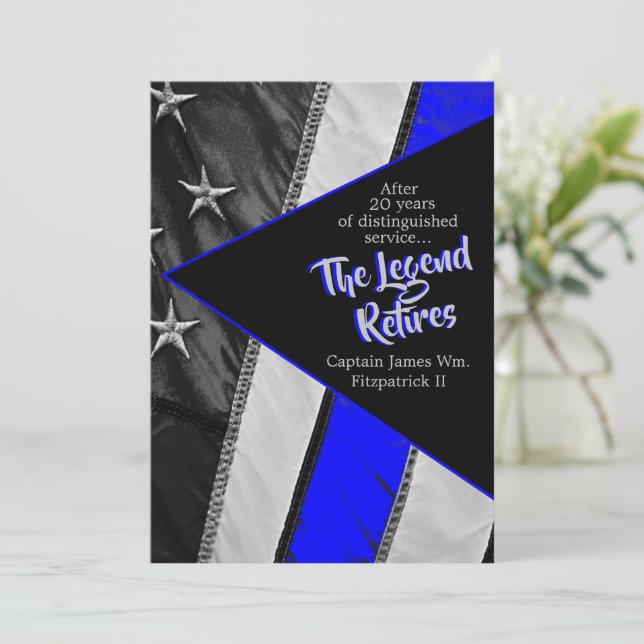 Convites A Legenda Retires da Polícia (Em pé/Frente)