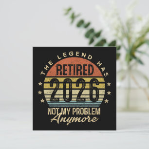 Convites A Lenda se Aposentou Gráfico Retro Sunset 2026