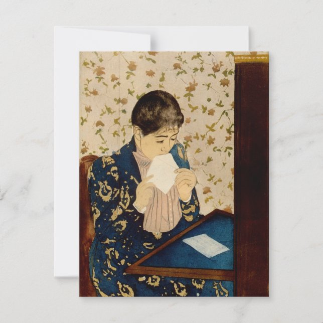 Convites A letra de Mary Cassatt (cerca de 1891) (Frente)