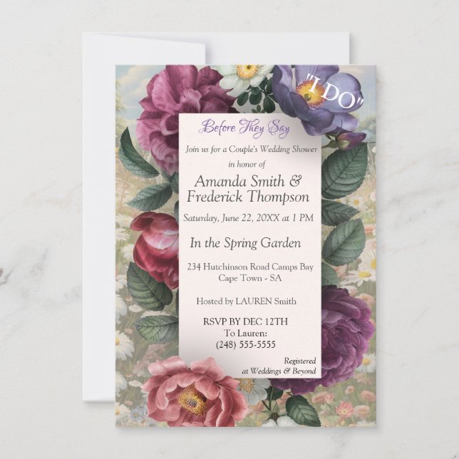 Convites A Língua das Flores (Frente)