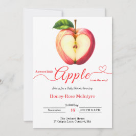 Convites A Little Apple Is On The Way | Fall Baby Shower